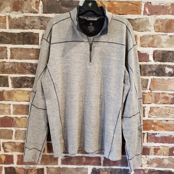 KUHL Ryzer 1/4 Zip Long Sleeve Pullover Shirt Men's Size 2XL Style #3112 Gray - Picture 1 of 12